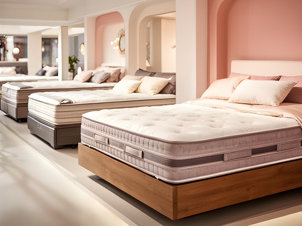 Display of mattresses and bed bases in a bright showroom in Dungannon